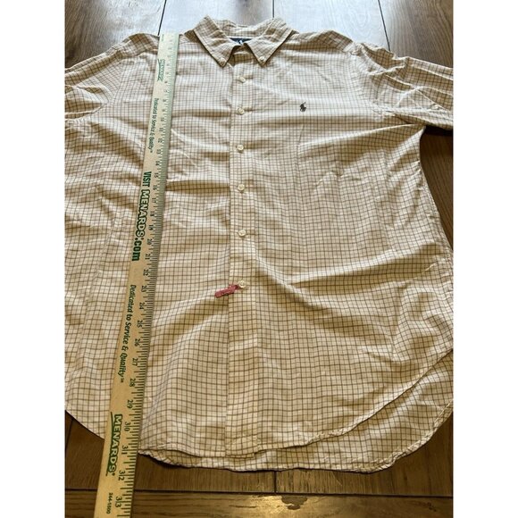 Ralph Lauren Large Button Down Shirt Men Checkered Long Sleeve Classic Fit City - Picture 6 of 13
